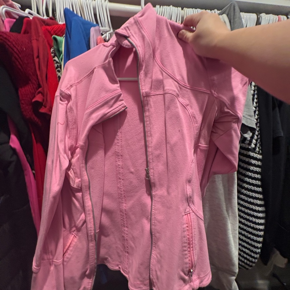 Lululemon Athletica Vibrant Pink Bomber Jacket